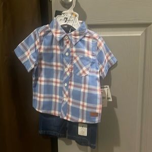 2 piece outfit for a little boy.